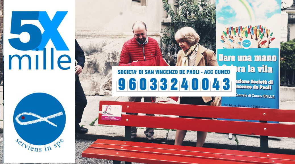 dona il 5x1000 alla San Vincenzo di Cuneo
